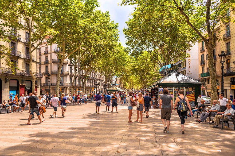 Bulevardul La Rambla din Barcelona