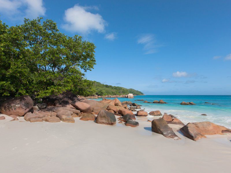 Plaja exotică Anse Lazio - Insula Praslin, Seychelles