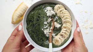 piure de banane cu spirulina