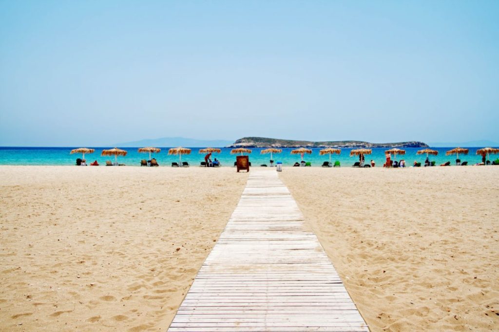 Plaja Golden Beach din Insula Thassos