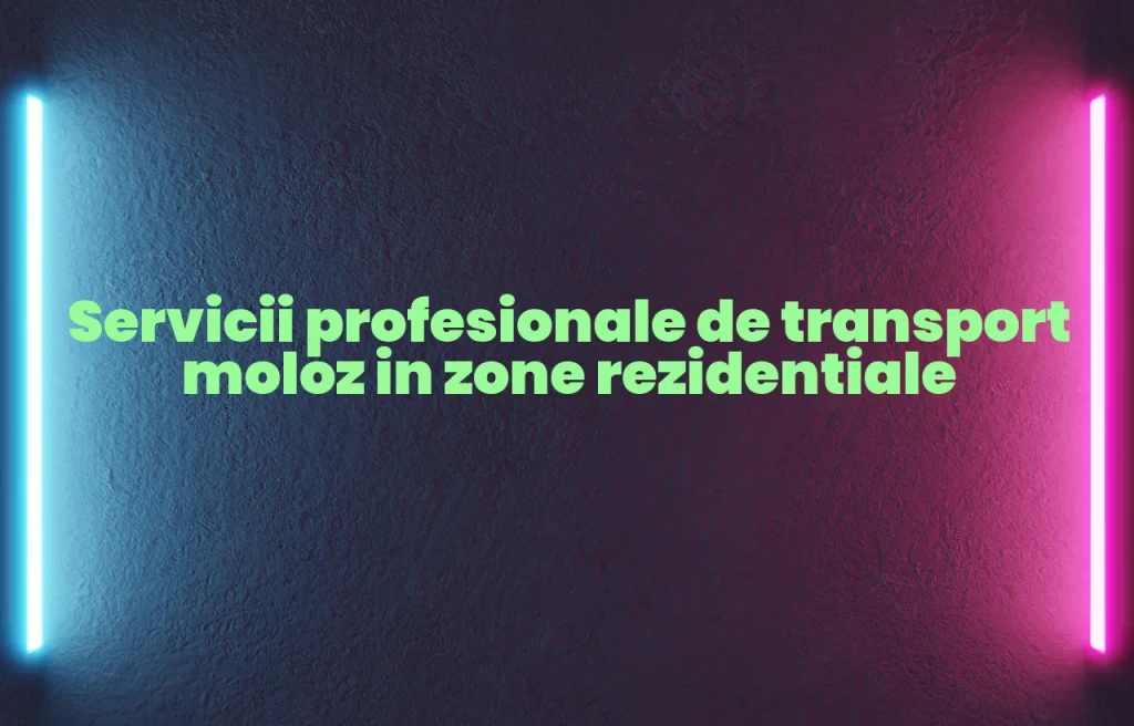 Servicii profesionale de transport moloz in zone rezidentiale