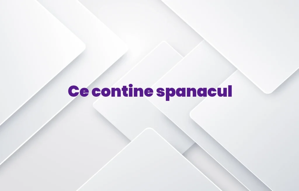 ce contine spanacul