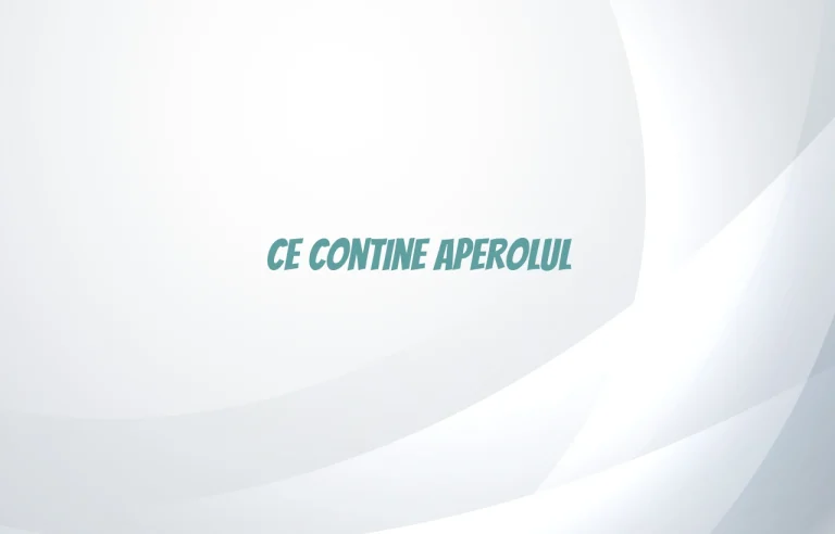 ce contine aperol