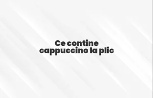 ce contine cappuccino la plic
