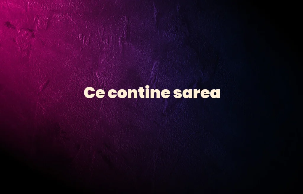 ce contine sarea