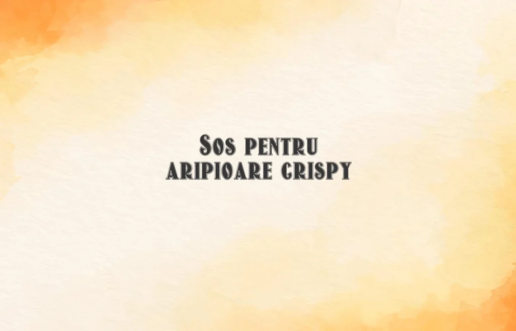 sos pentru aripioare crispy