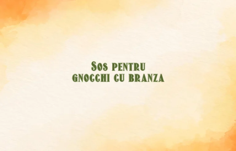 sos pentru gnocchi cu branza