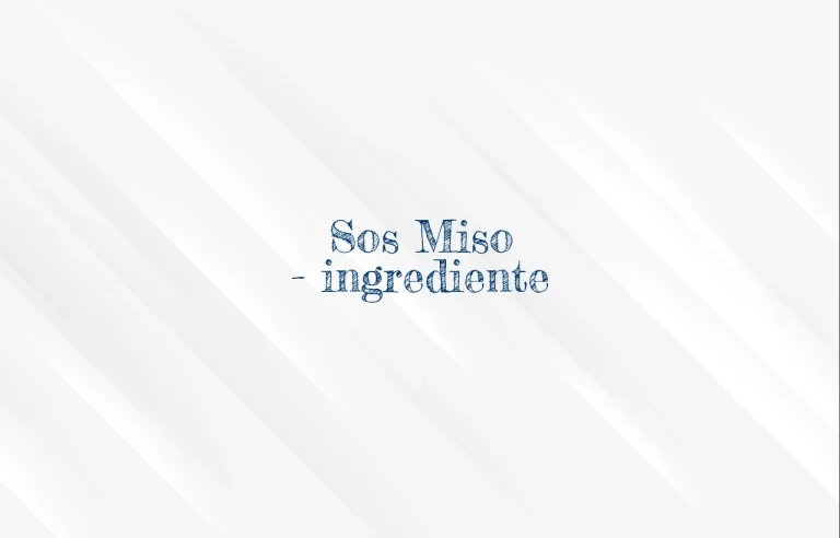 sos miso ingrediente