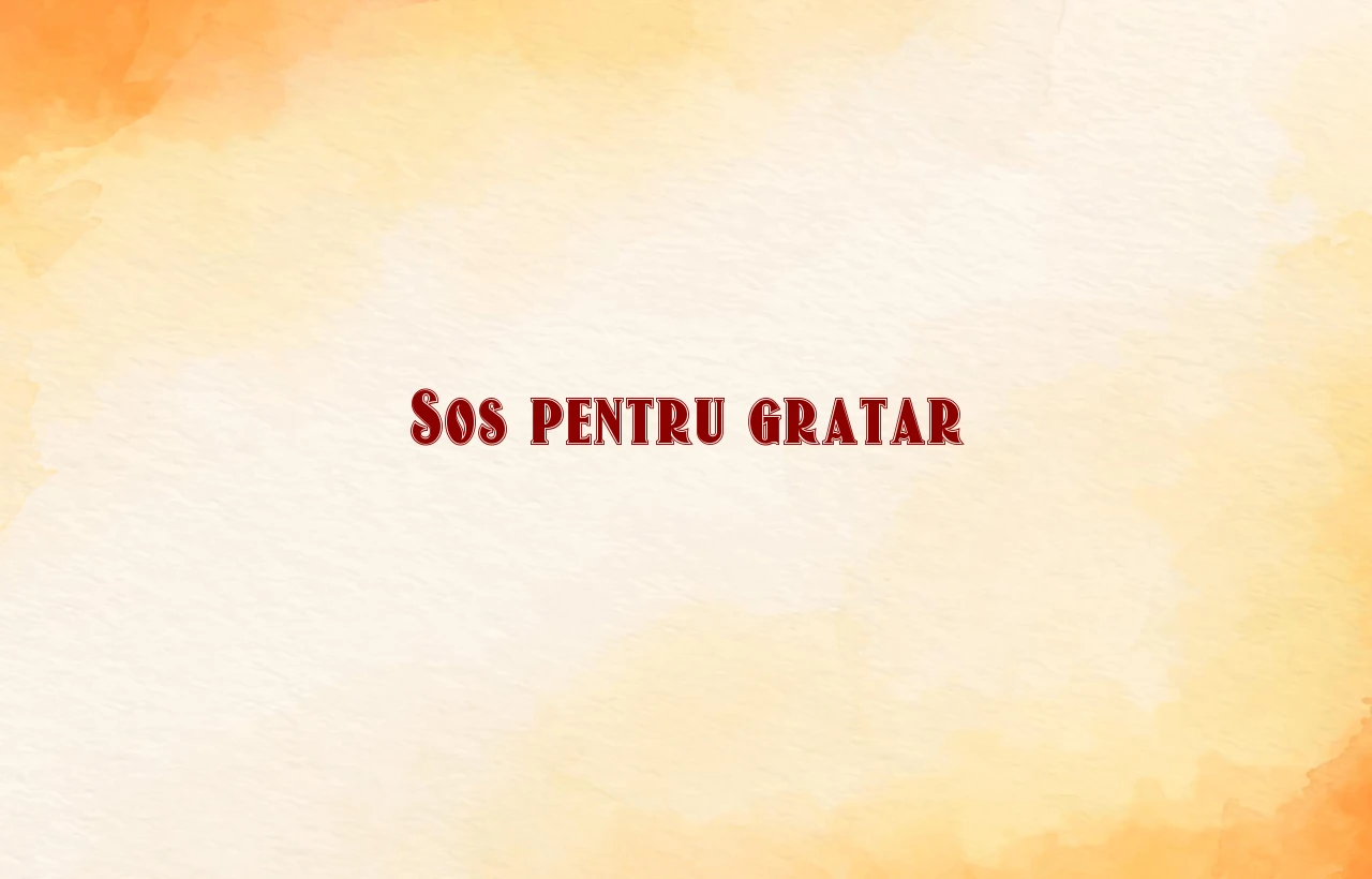 sos pentru gratar