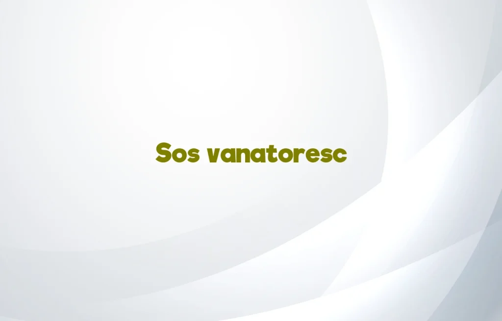 sos vanatoresc