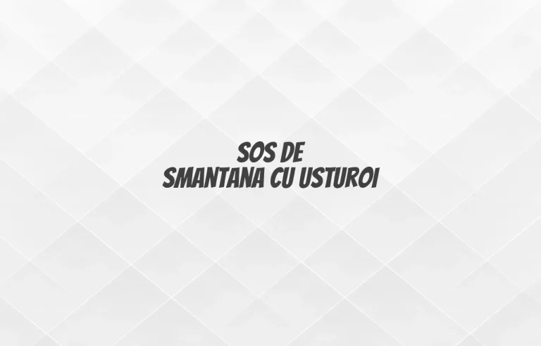 sos de smantana cu usturoi