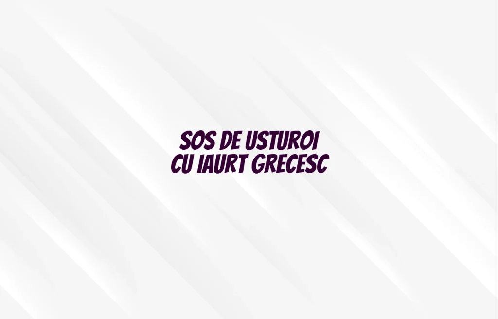 sos de usturoi cu iaurt grecesc
