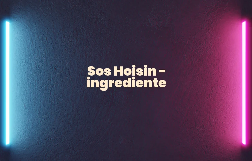 sos hoisin ingrediente