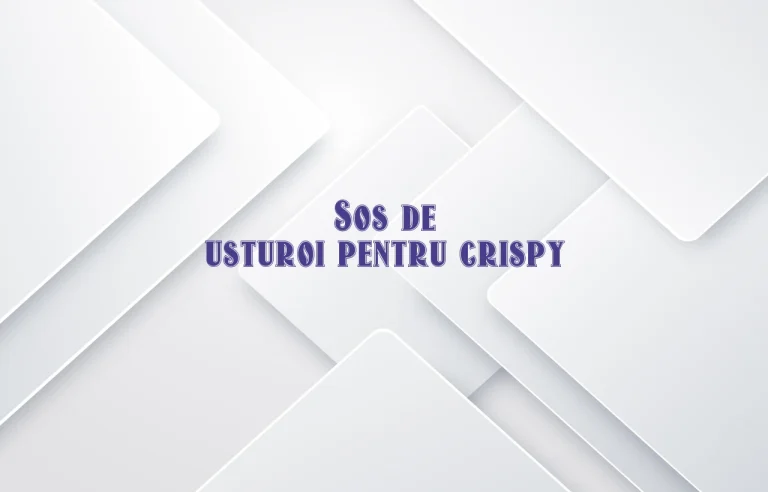 sos de usturoi pentru crispy