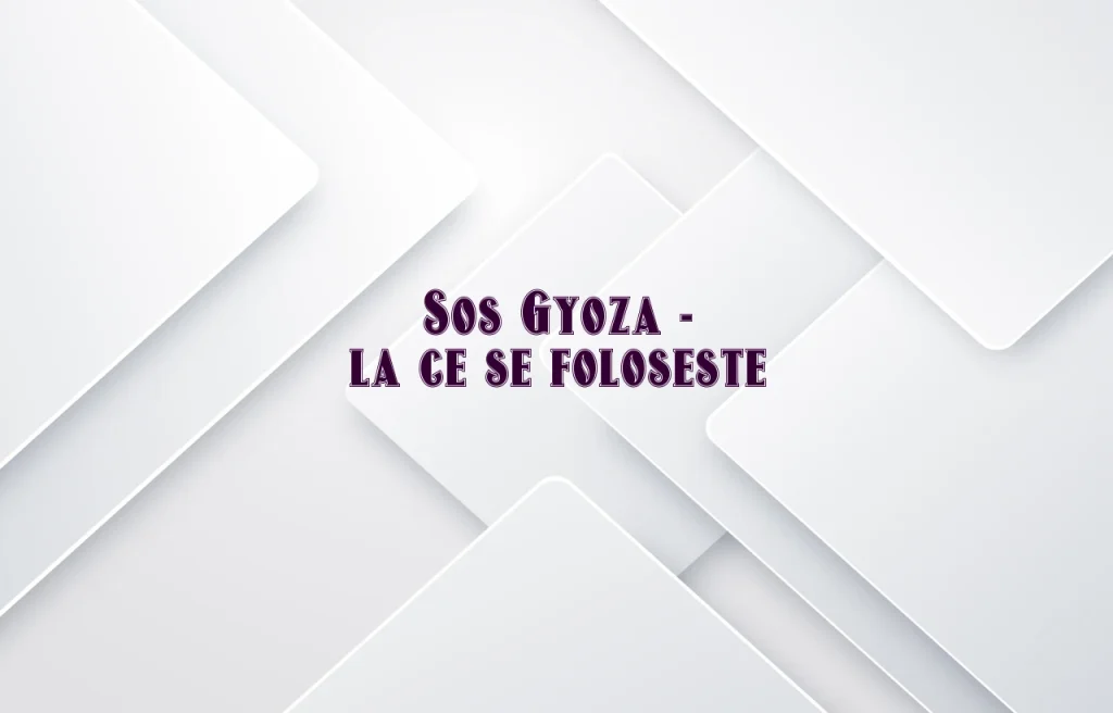 sos gyoza la ce se foloseste