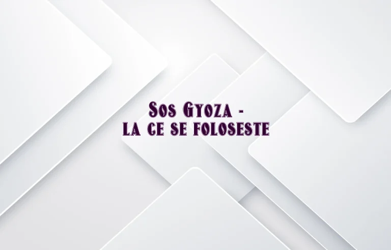 sos gyoza la ce se foloseste