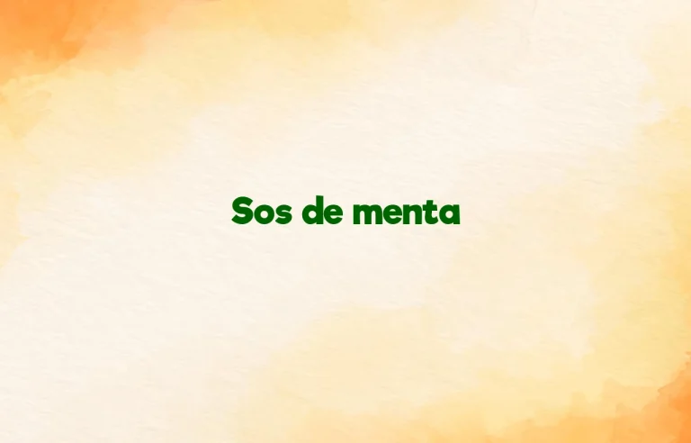 sos de menta