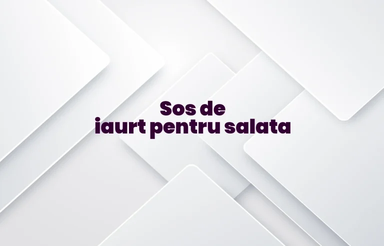 sos de iaurt pentru salata