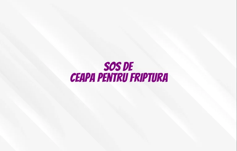 sos de ceapa pentru friptura