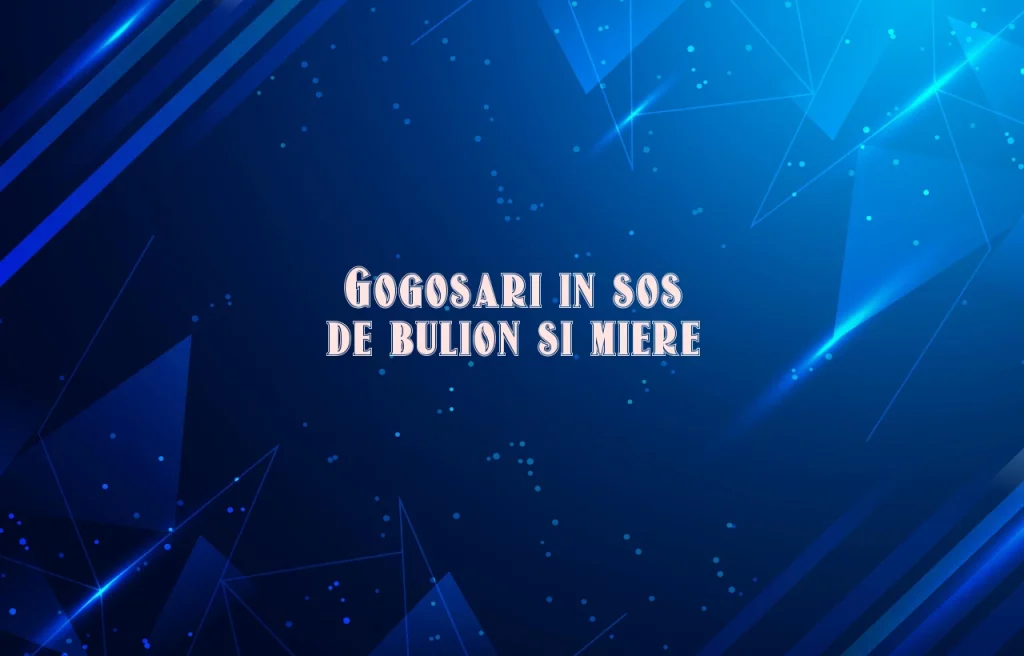 gogosari in sos de bulion si miere