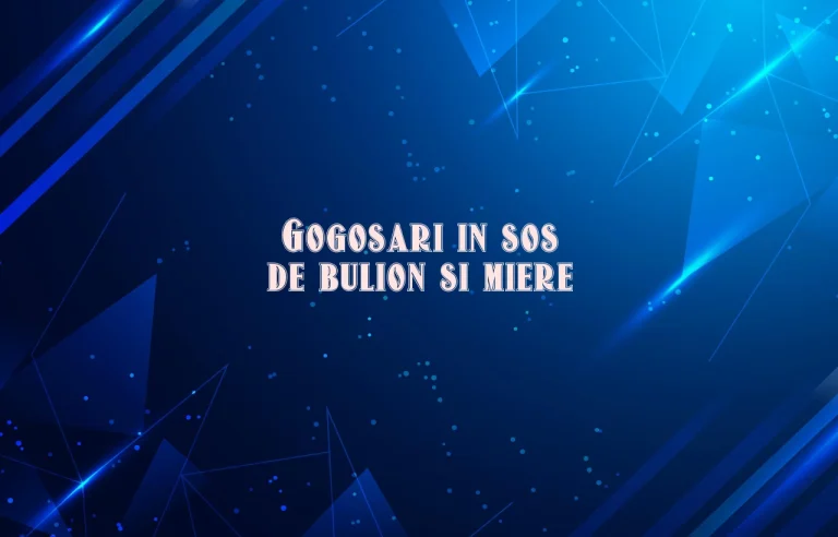 gogosari in sos de bulion si miere