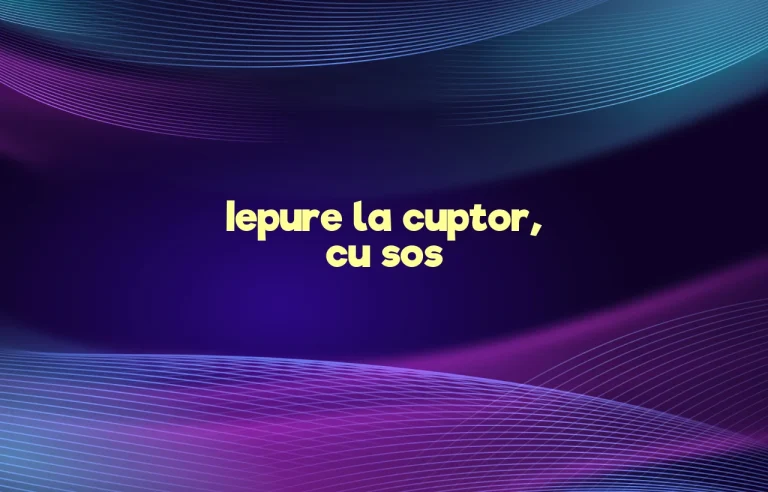 iepure la cuptor cu sos