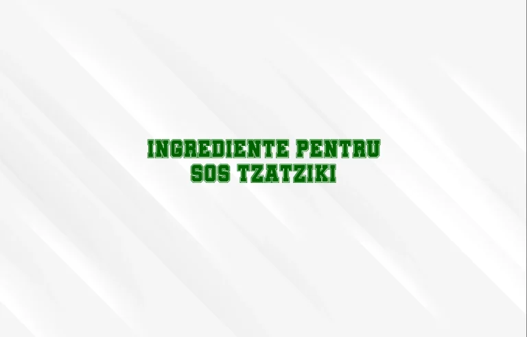 sos tzatziki ingrediente