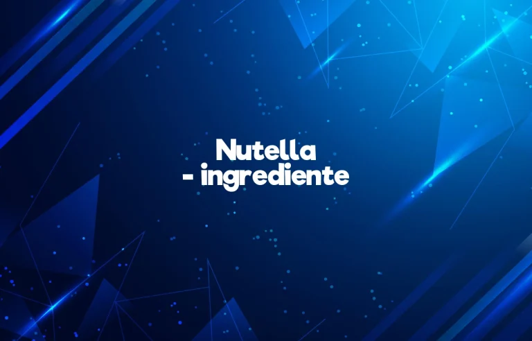 nutella ingrediente