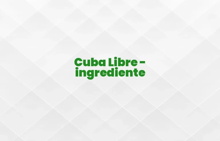 cuba libre ingrediente