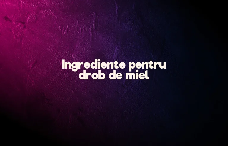ingrediente drob de miel