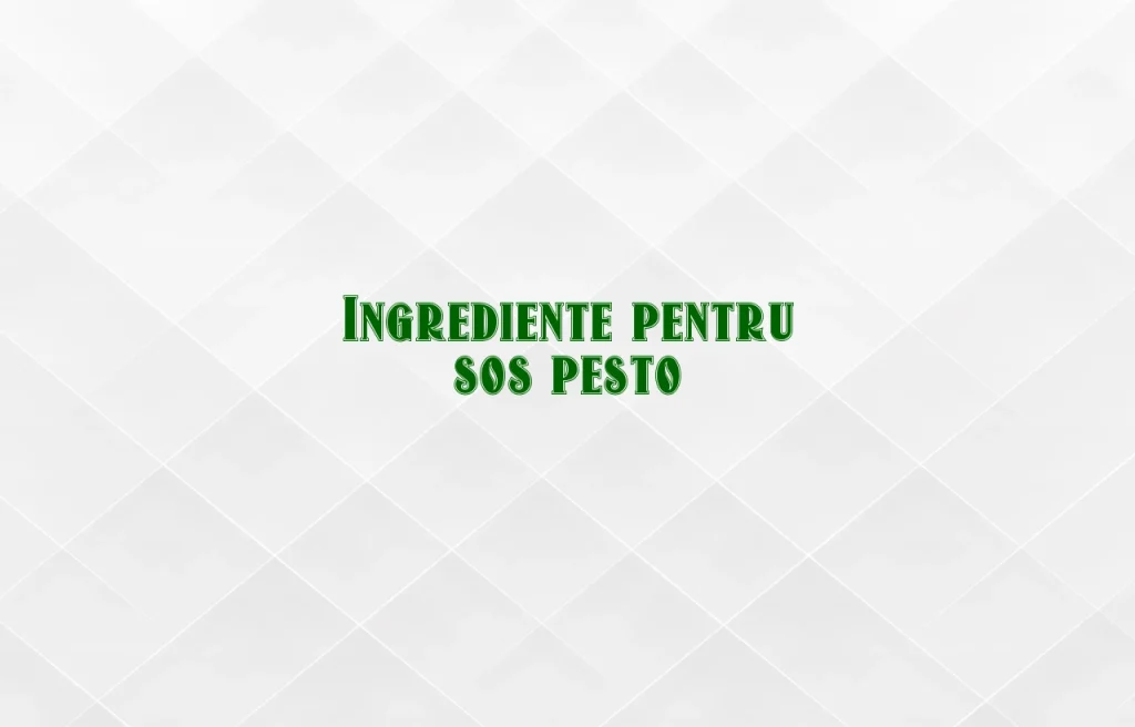 sos pesto ingrediente