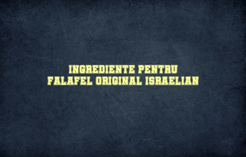 ingrediente falafel original israelian