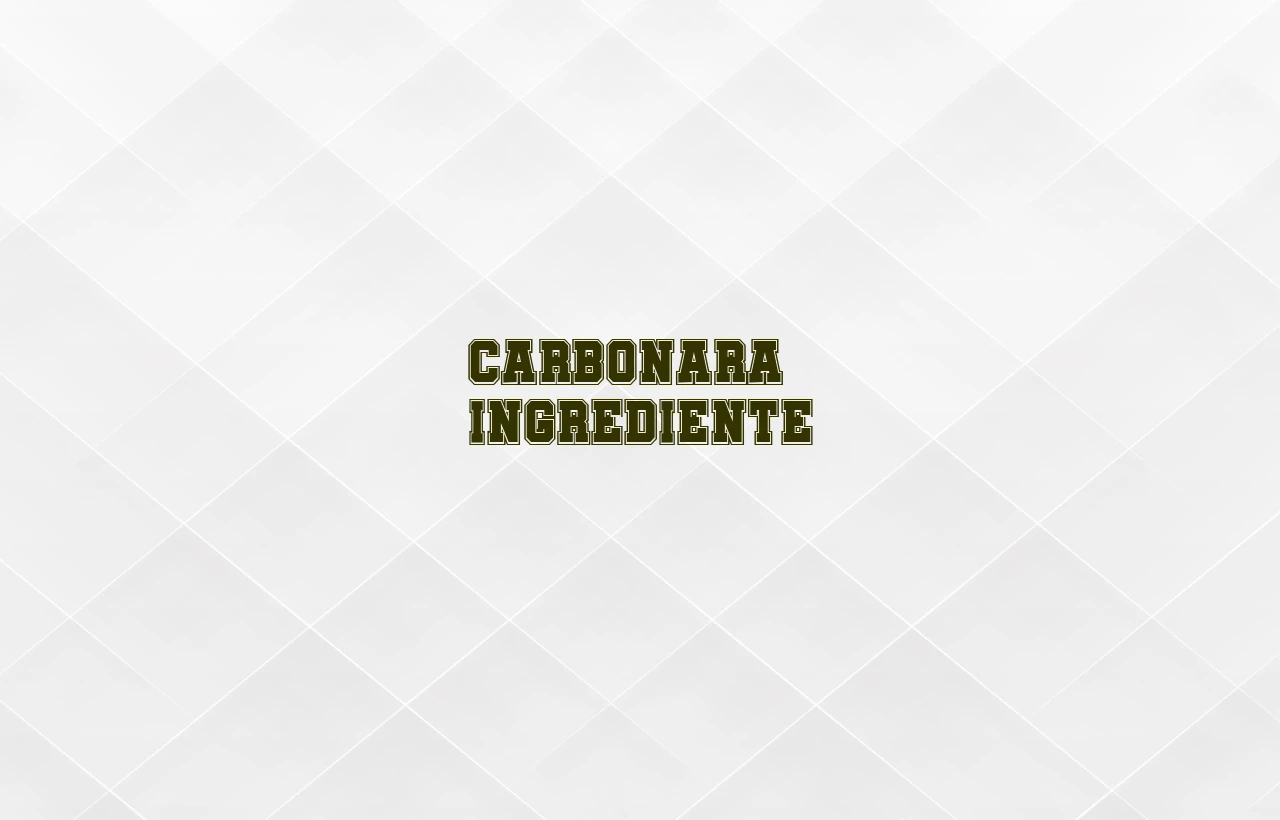 carbonara ingrediente